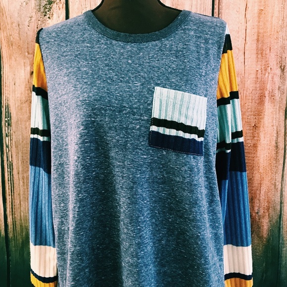 Striped long sleeve ribbed top - Picture 5 of 7